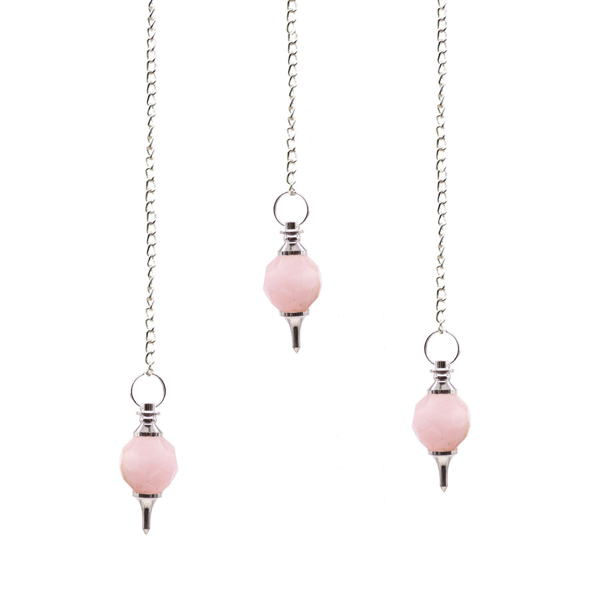 Pendule Facetté en Quartz Rose • Rituel du Cœur