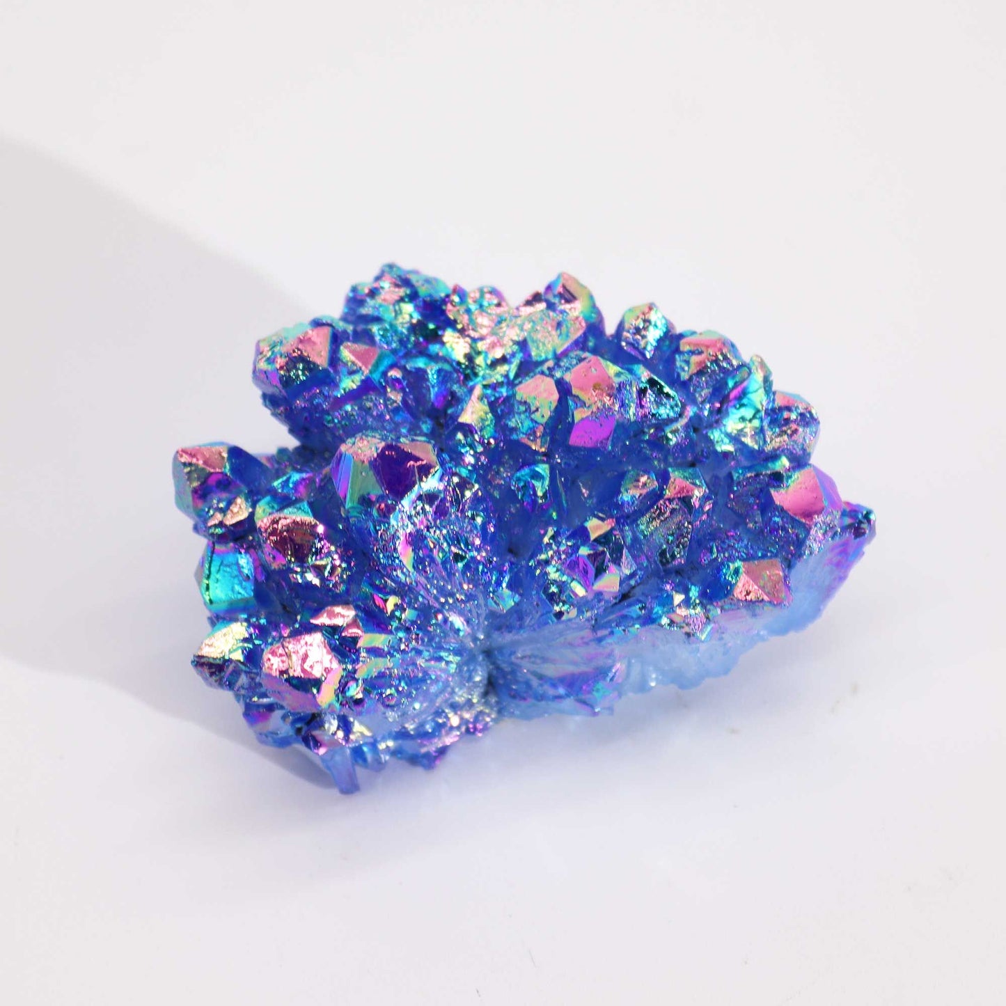 Amas de Quartz Aura Aqua Halo • Cristal Décoratif aux Reflets Irisés