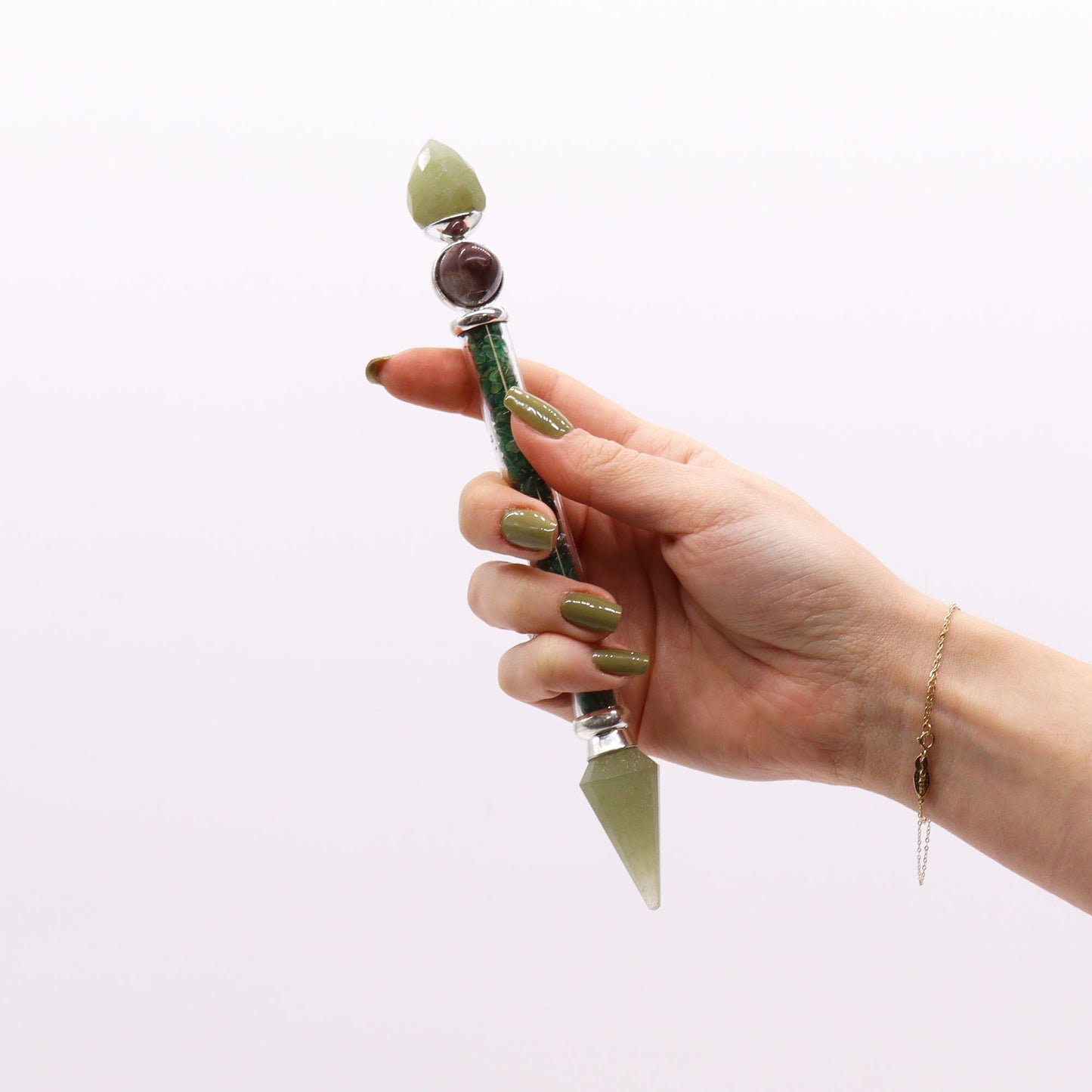 Baguette Shiva Lingam en Aventurine Verte • Bonheur