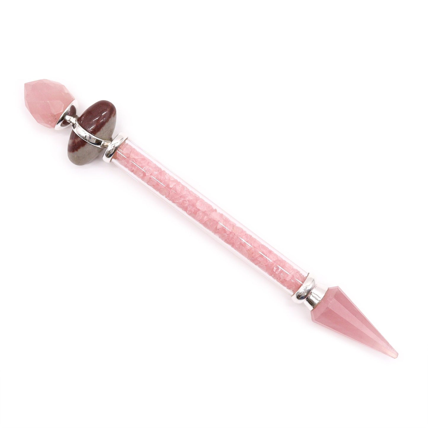 Baguette Shiva Lingam en Quartz Rose • Amour