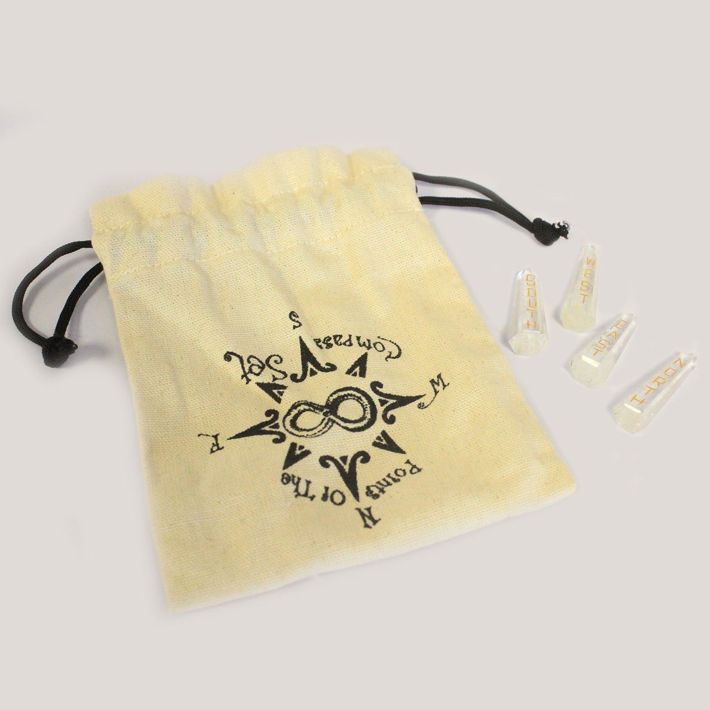 Coffret Boussole en Pierres de Quartz • Set Ésotérique