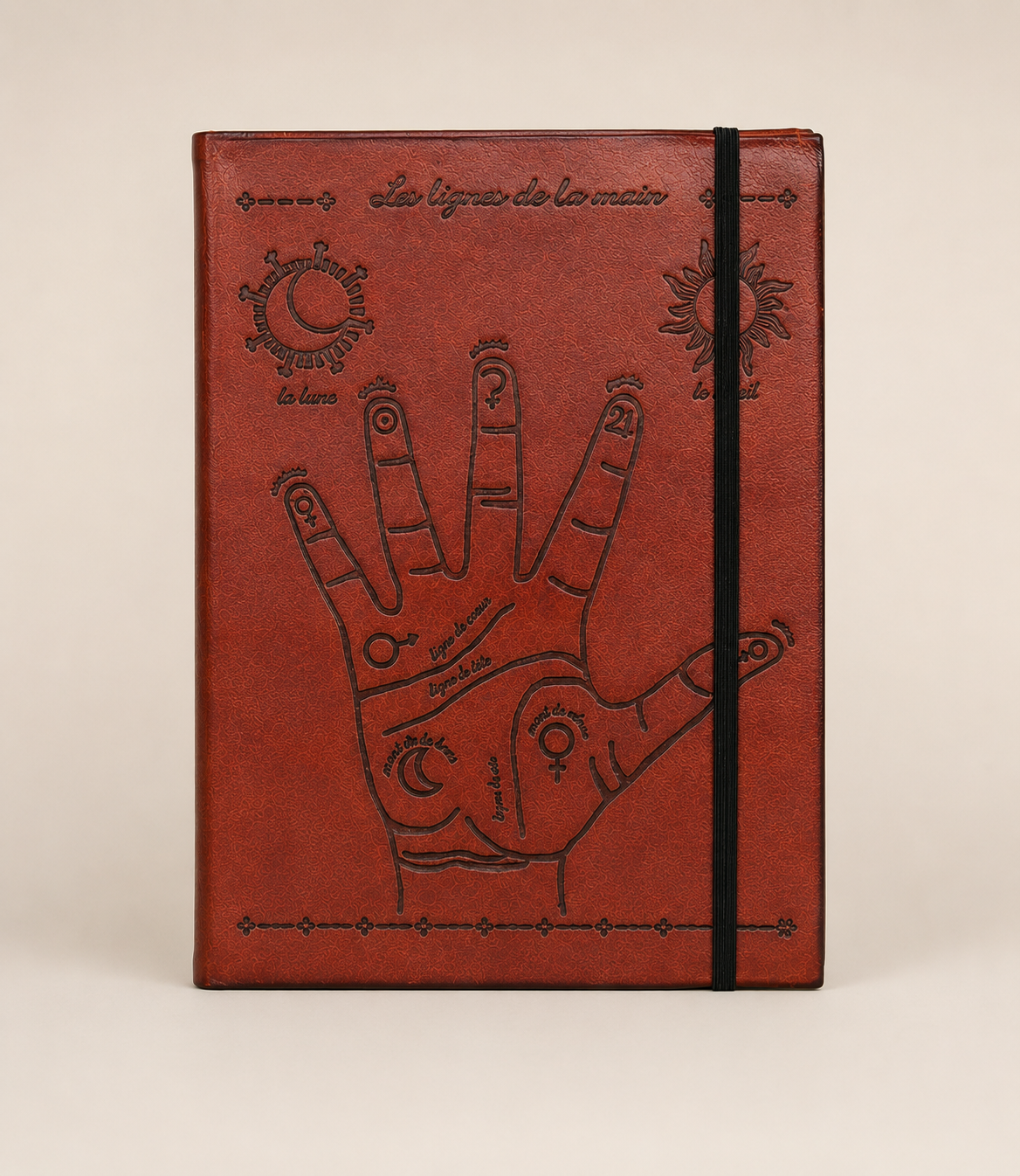 Carnet Ésotérique en Cuir • Chiromancie & Rituels