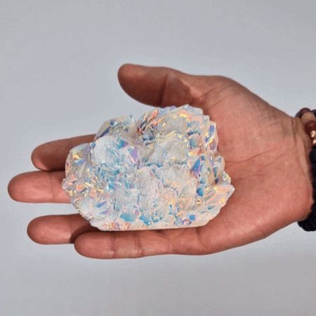 Grand Amas de Quartz Aura • Reflets Irisés & Décoration Spirituelle