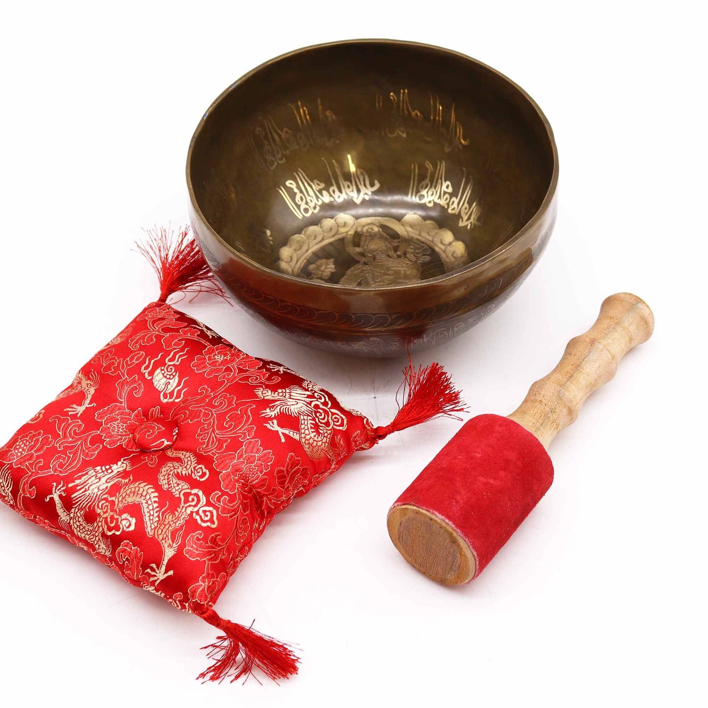 Coffret Bol Chantant & Statuette Tara Dorée • Compassion & Protection