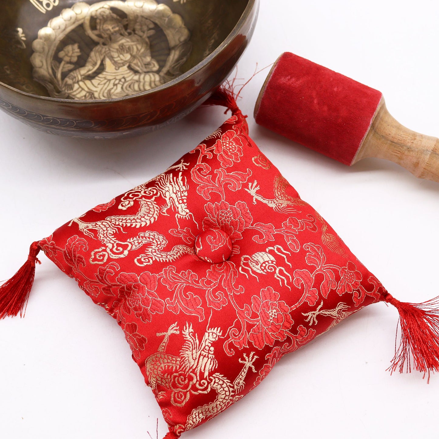 Coffret Bol Chantant & Statuette Tara Dorée • Compassion & Protection