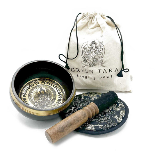Coffret Bol Chantant Martelé • Tara Verte 14 cm