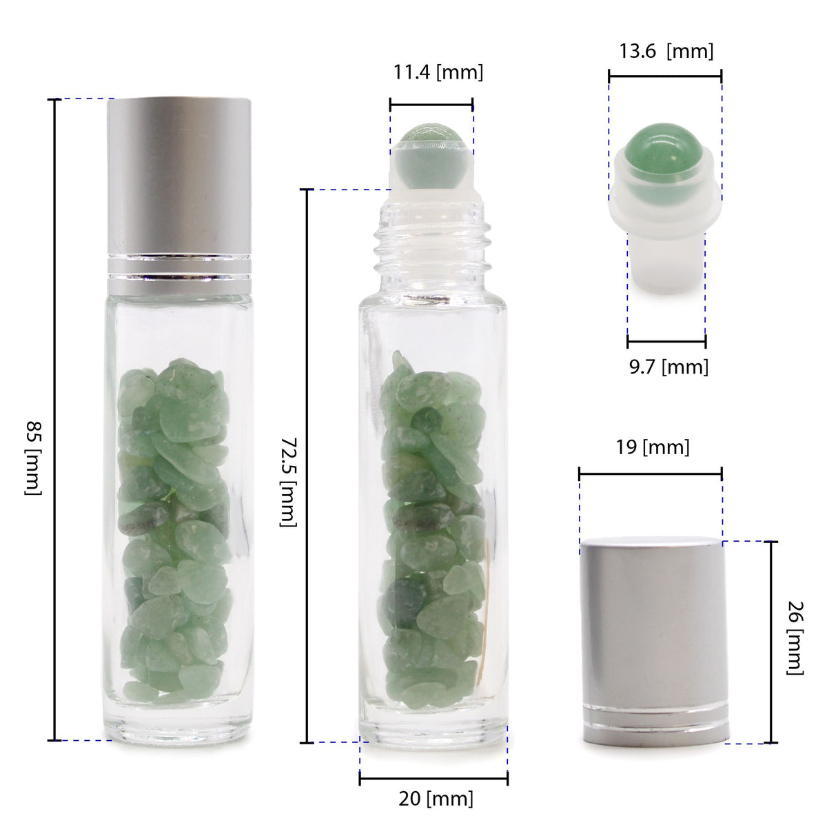 Flacon Roller Huile Essentielle en Pierre Naturelle • 5 ml