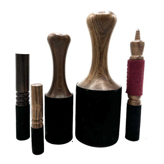Grande Mailloche en Bois 27cm • Rituel pour Gong et Bol Chantant