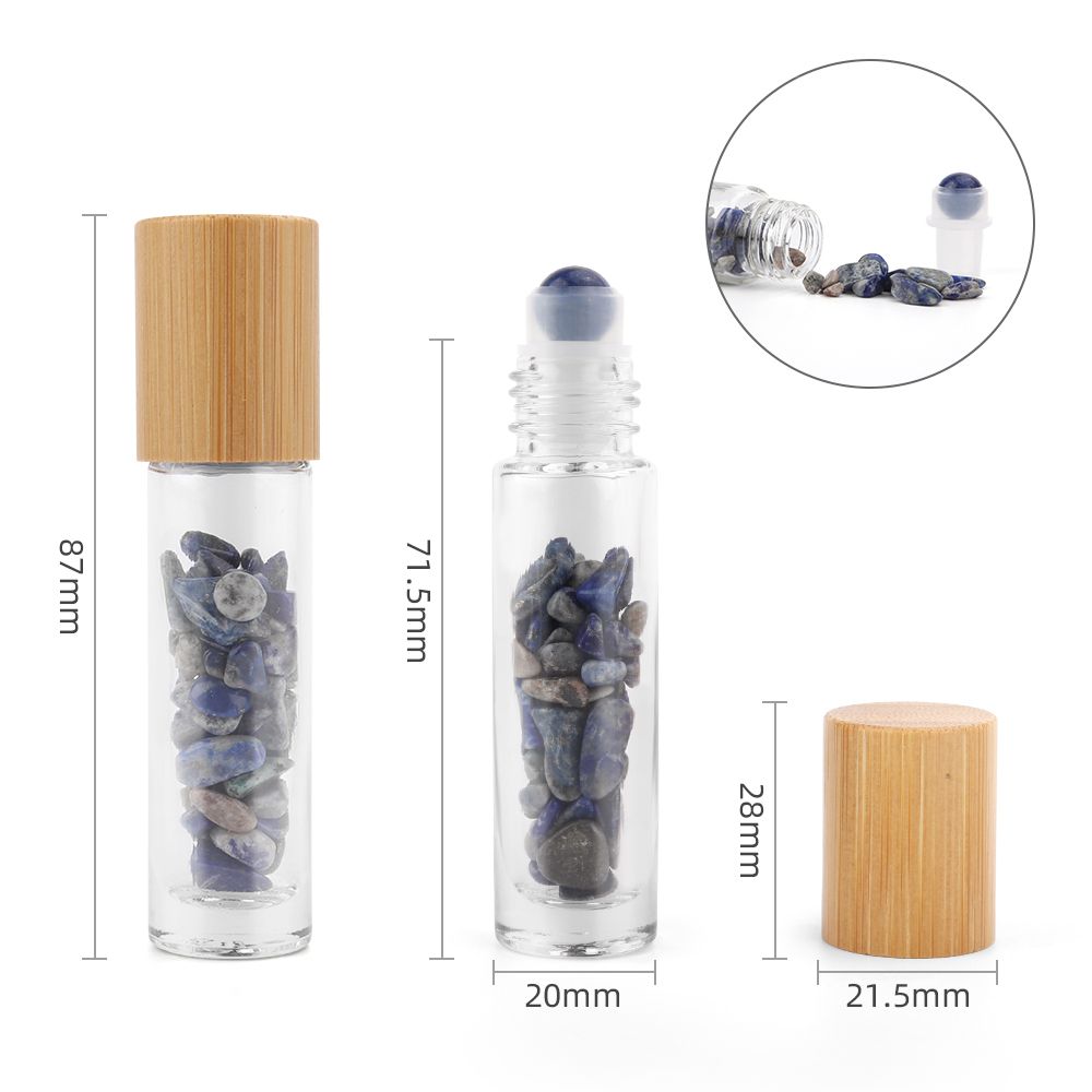 Flacon Roller en Sodalite Naturelle • Applicateur Huile Essentielle 5 ml