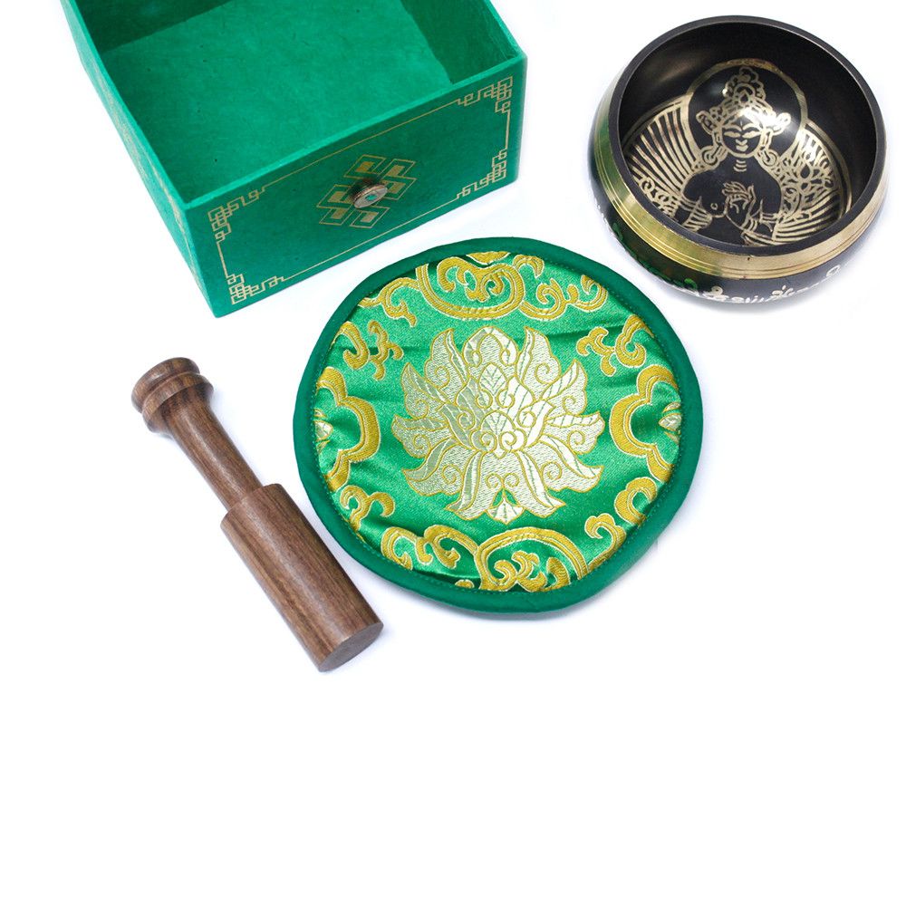 Bol Chantant Tara Verte • Compassion & Sonothérapie 10 cm