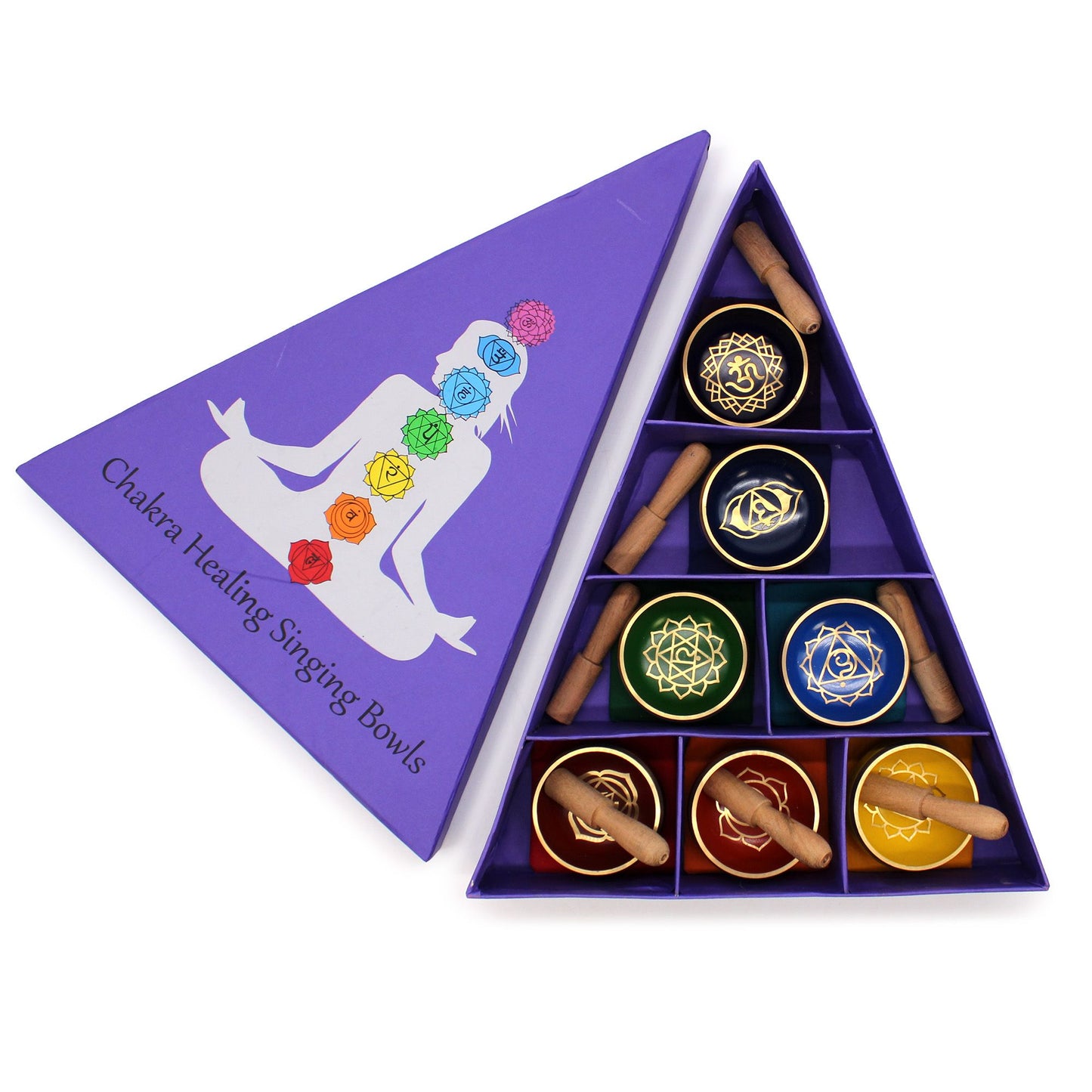 Coffret Bol Chantant Tibétain • Motifs Chakras