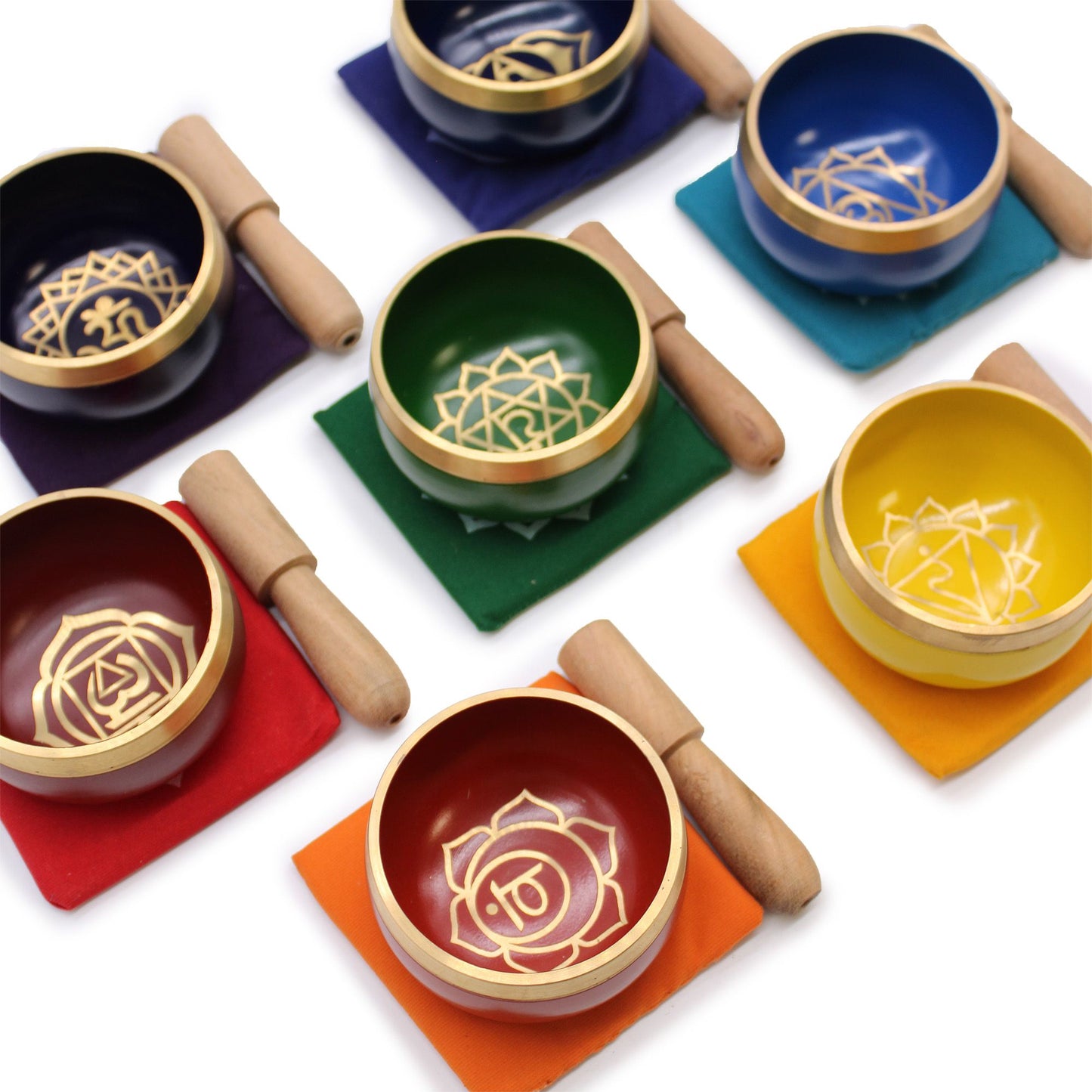 Coffret Bol Chantant Tibétain • Motifs Chakras