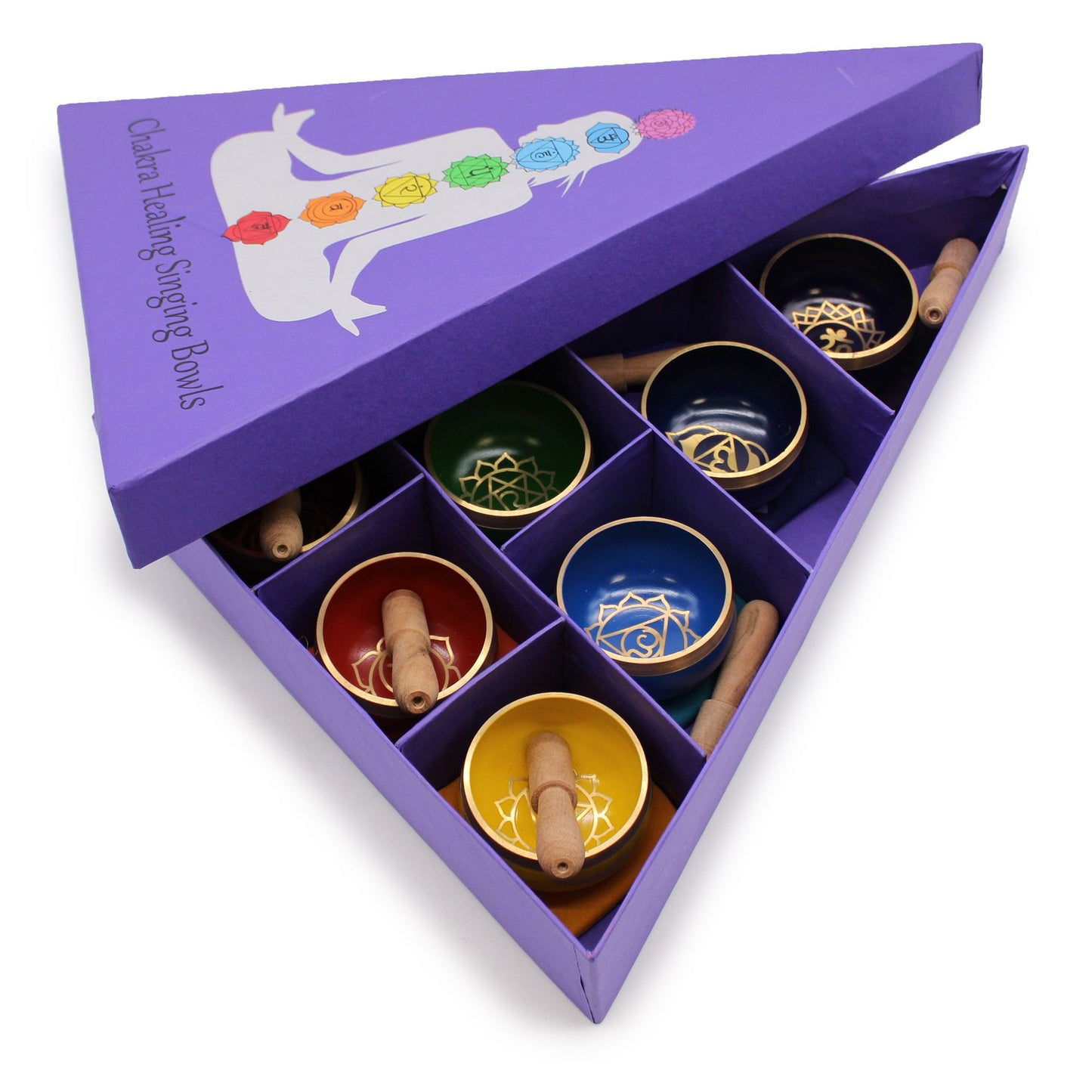 Coffret Bol Chantant Tibétain • Motifs Chakras