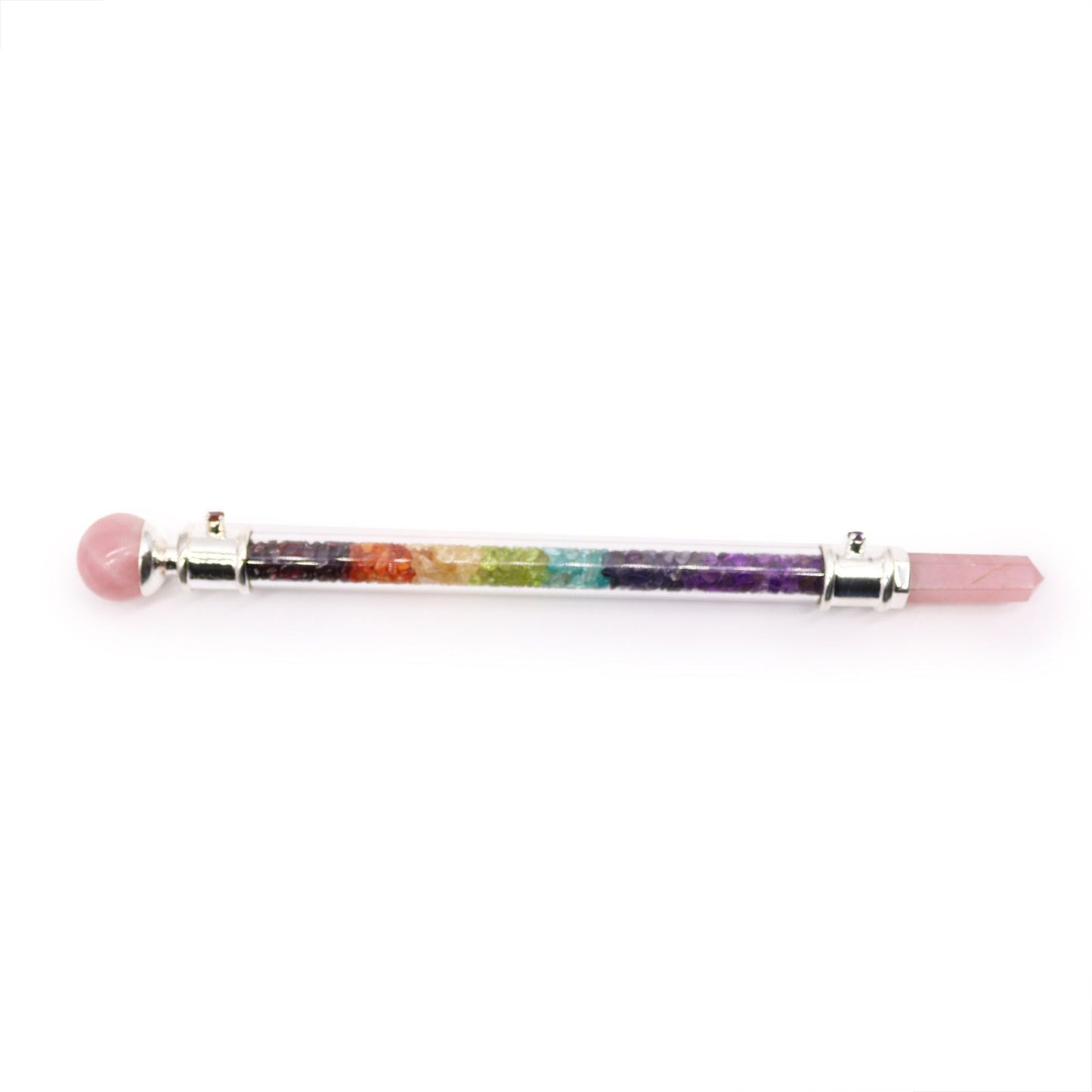 Baguette de Guérison 7 Chakras • Quartz Rose