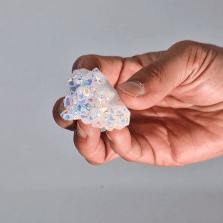 Amas de Quartz Aura Angélique • Cristal Traité aux Reflets Irisés