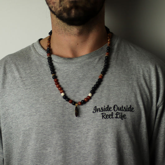 Collier Essence du Volcan • Pierre de Lave de Bali & Protection
