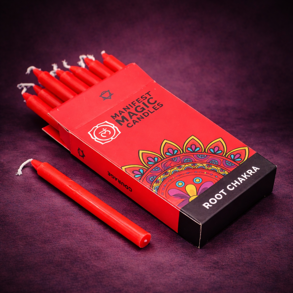 bougie rituelle rouge packaging produit magie rituel esoterique amour passion