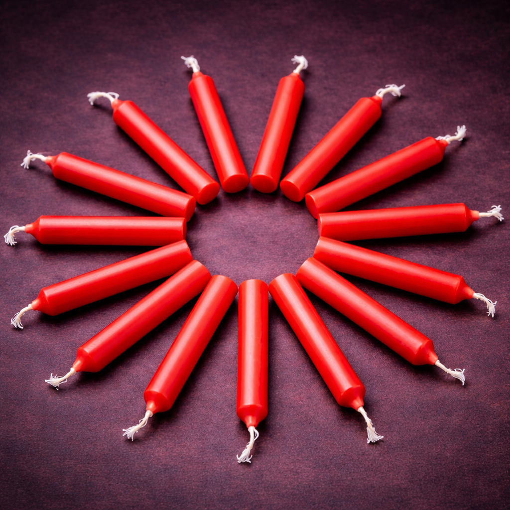 bougies rouges rituel cercle magie spiritualite energie protection intention